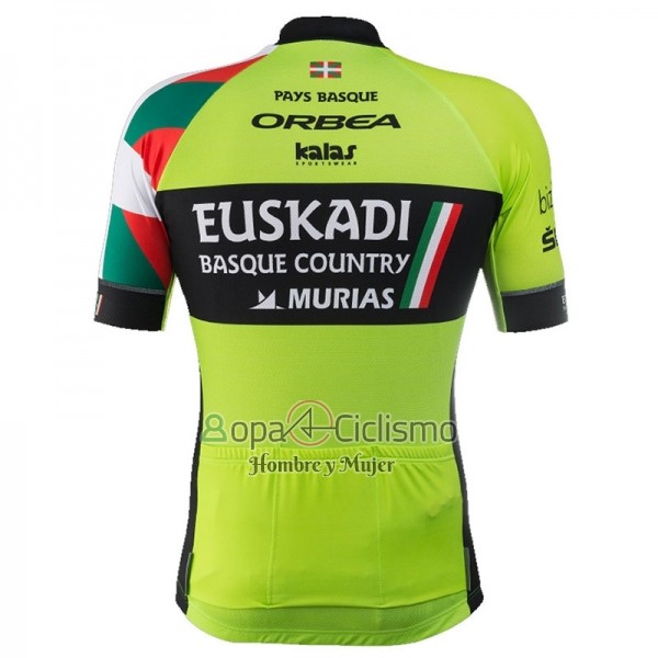 Euskadi Murias Ropa Ciclismo Culotte Corto 2018 Hombre Mangas Cortas Verde Negro
